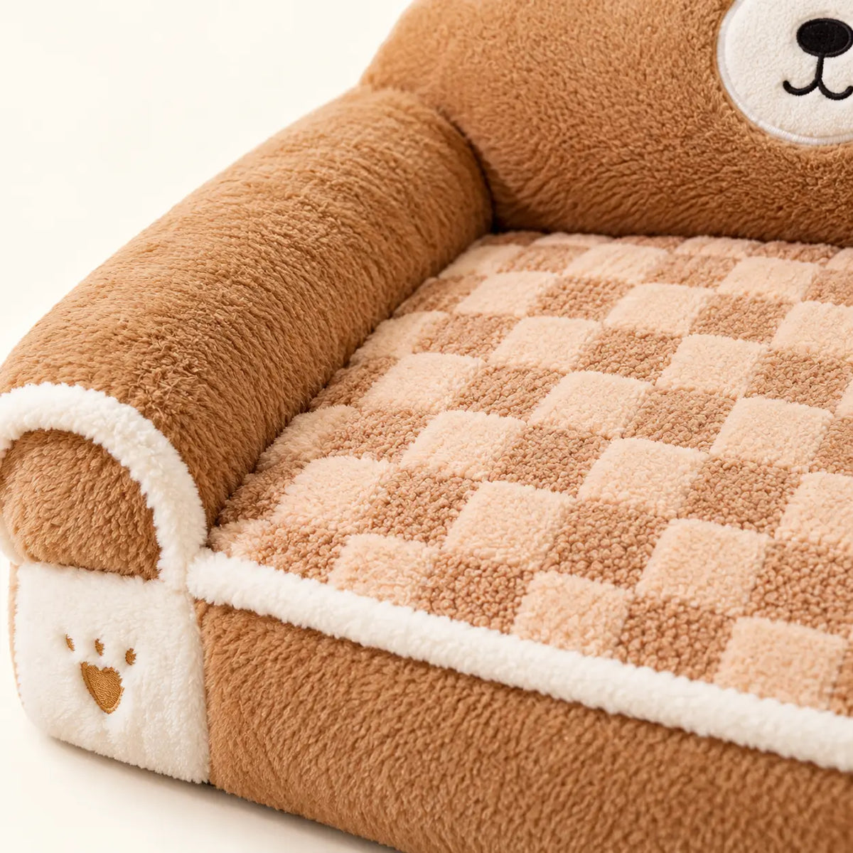 Brown Bear Plush Pet Sofa Bed