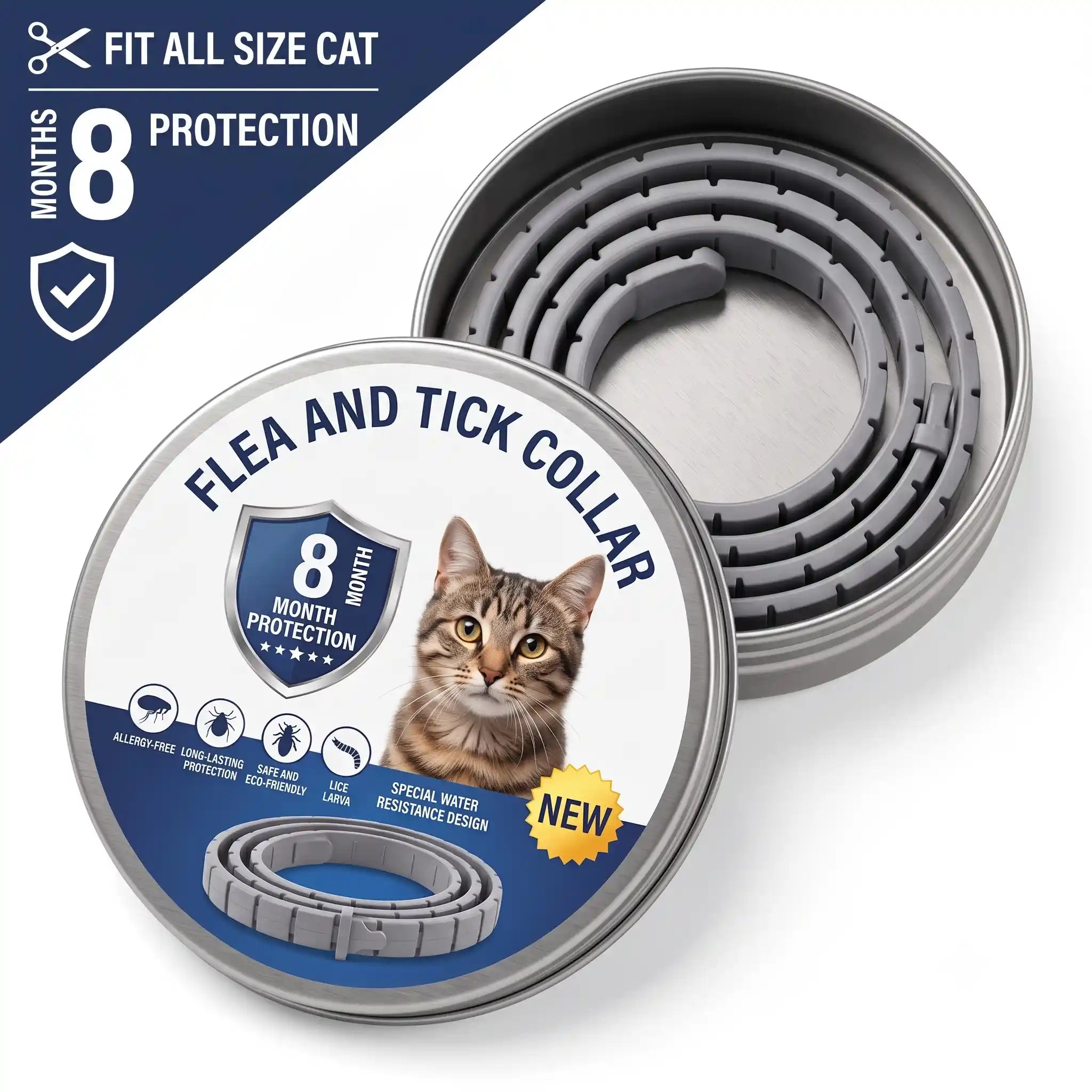 Flea & Tick Collar for Dogs & Cats – 8 Month Protection | Vovixy