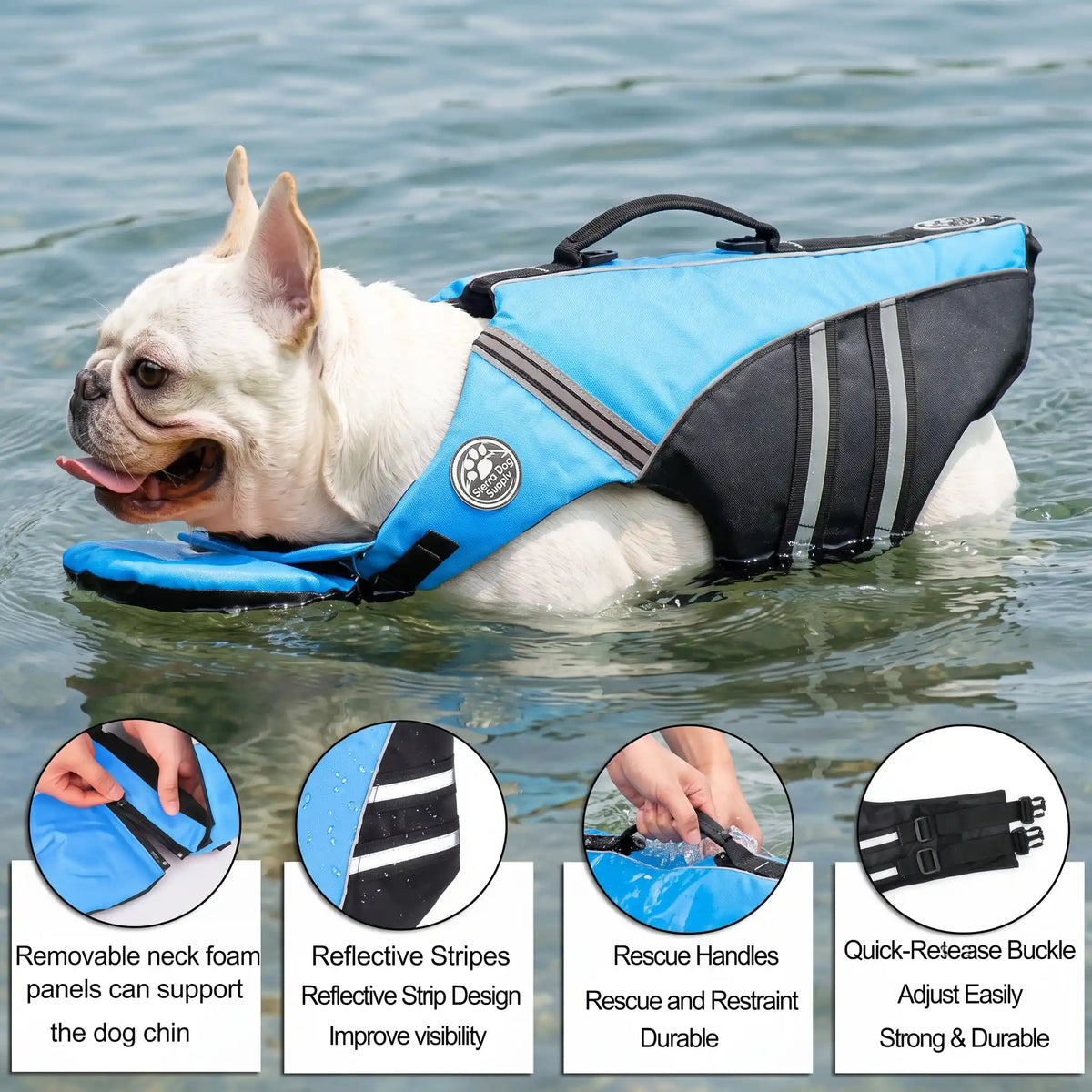 Dog Life Vest & Swimming Safety Jacket