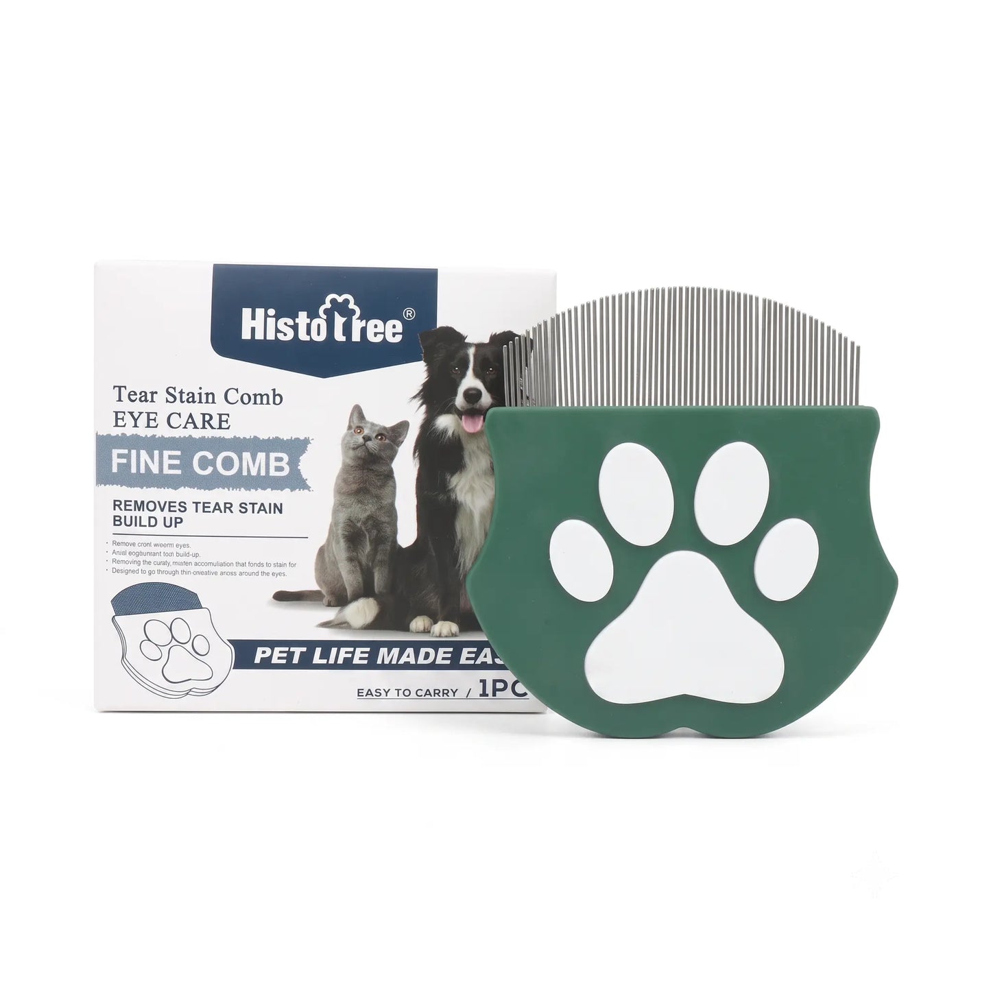 Pet Grooming Comb - Mini Facial Hair Removal for Dogs & Cats
