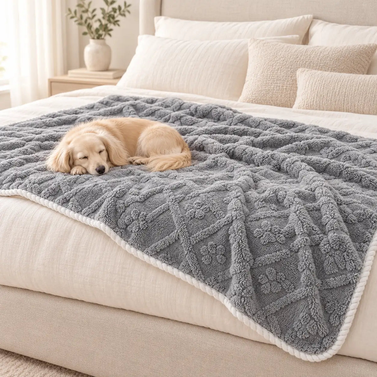 Waterproof Plush Dog and Cat Blanket