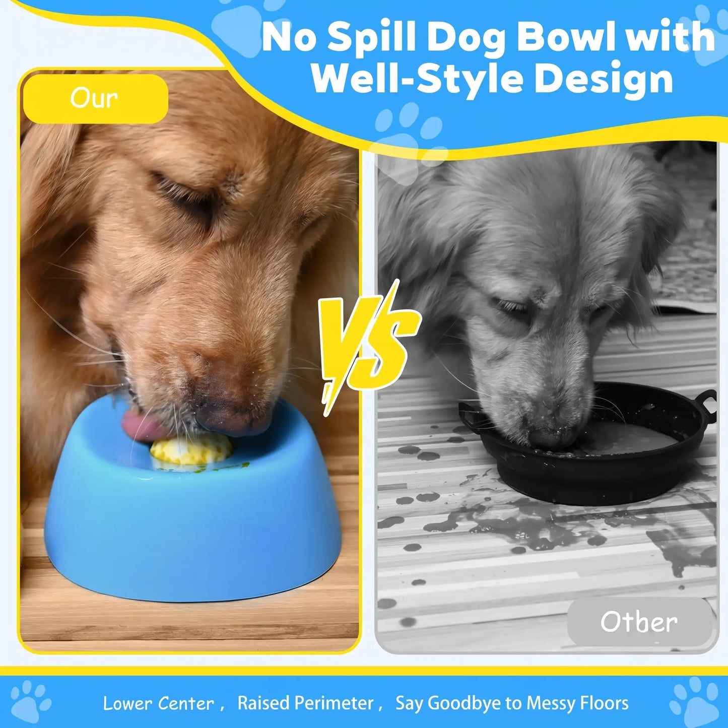 Slow Feeder Dog Bowl Non-Slip Licking Mat Bowl
