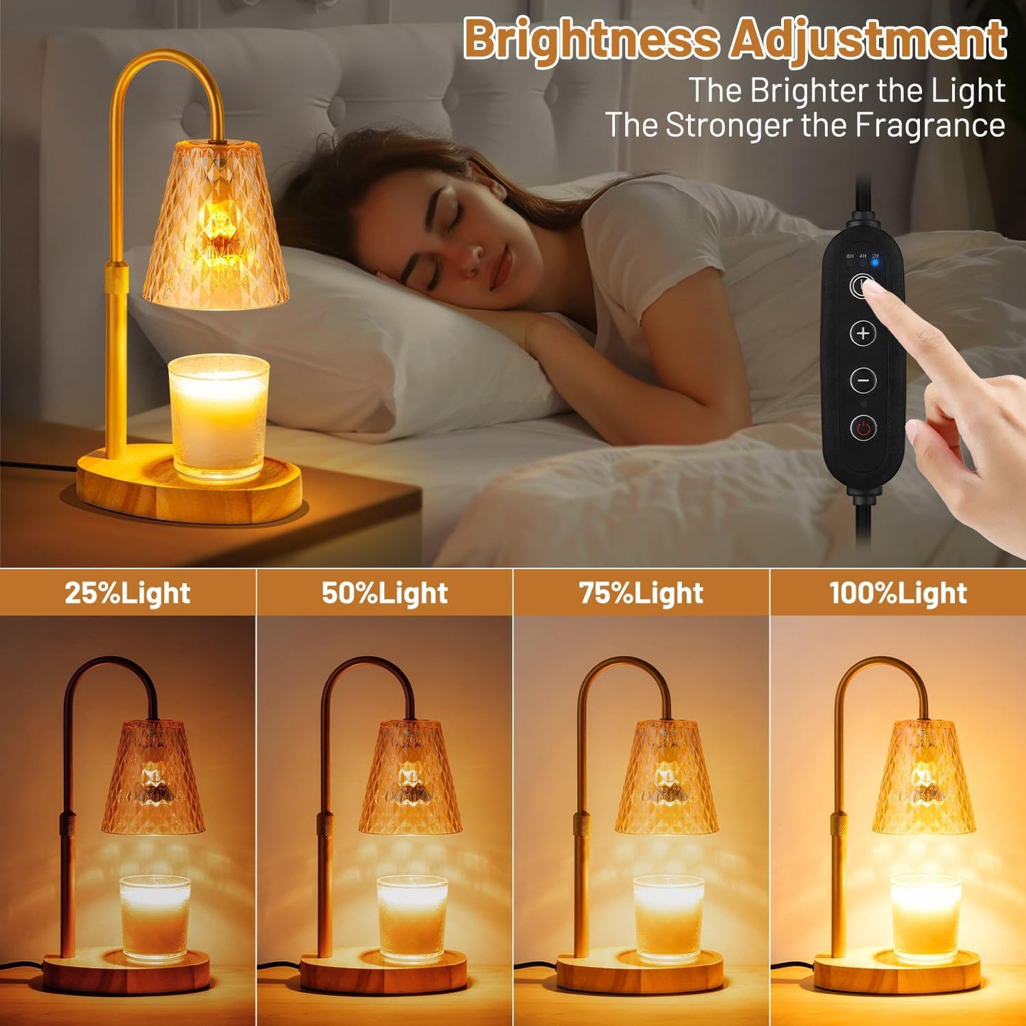 Candle Warmer Lamp – Dimmable & Adjustable