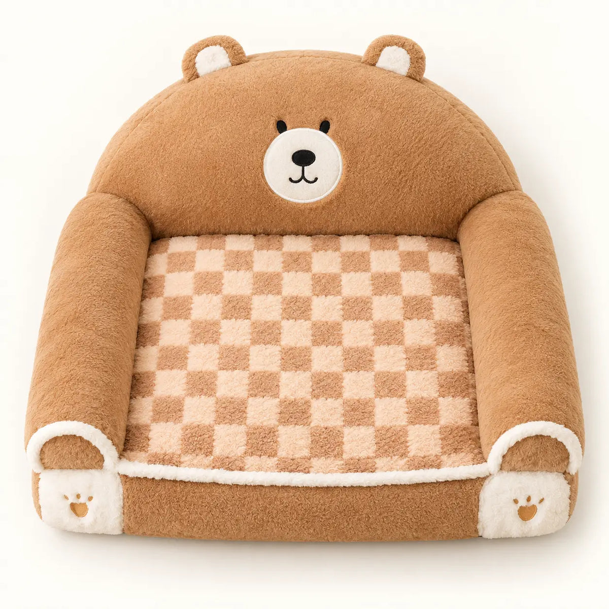 Brown Bear Plush Pet Sofa Bed