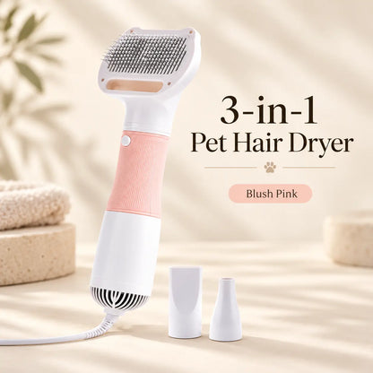 3-in-1 Pet Hair Dryer & Grooming Brush