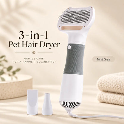 3-in-1 Pet Hair Dryer & Grooming Brush
