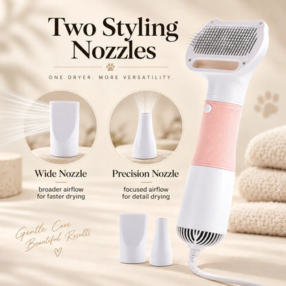 3-in-1 Pet Hair Dryer & Grooming Brush