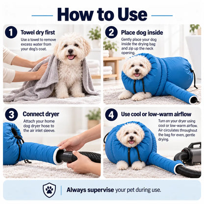Dog Drying Bag – Quick-Dry Grooming Bag