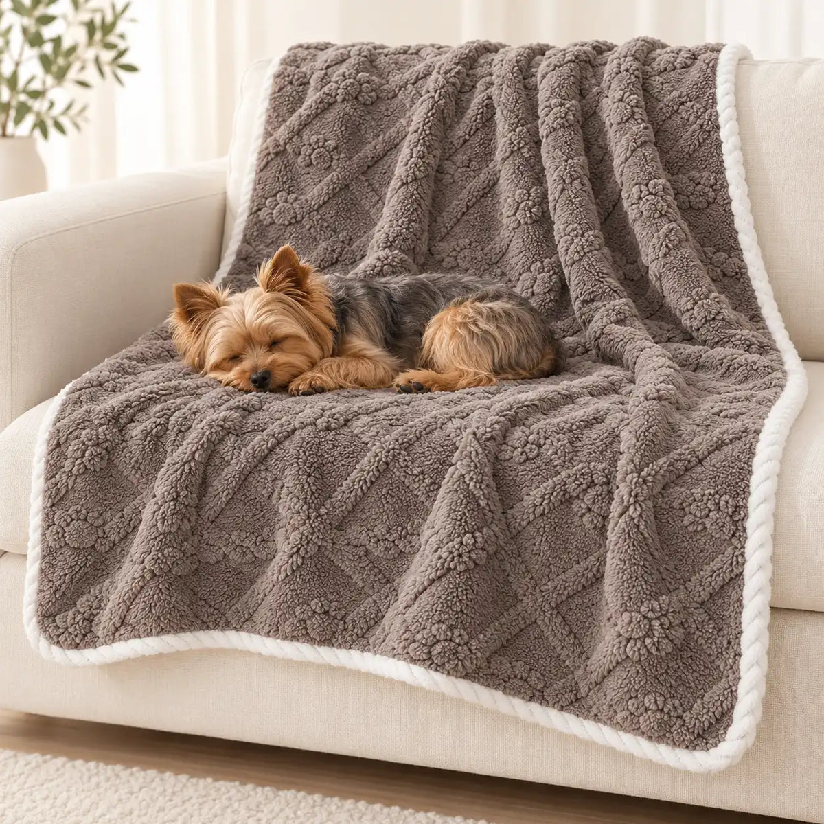 Waterproof Plush Dog and Cat Blanket