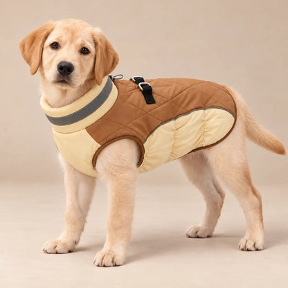 Quilted Dog Coat with Adjustable Collar