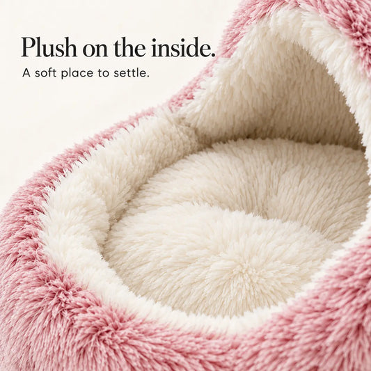 Hooded Calming Dog & Cat Bed