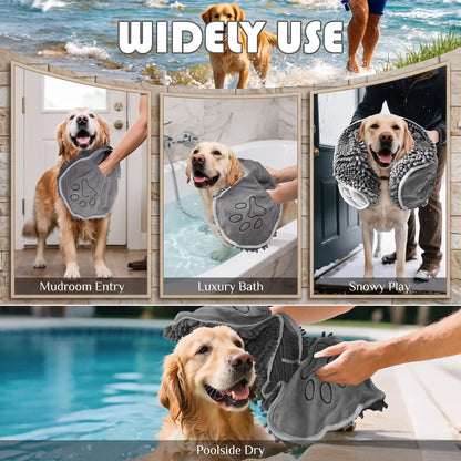 Pet Absorbent Bath Towel Glove