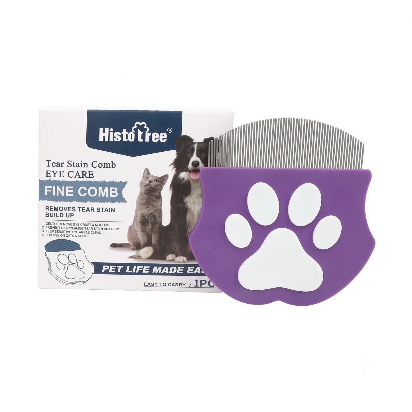 Pet Grooming Comb - Mini Facial Hair Removal for Dogs & Cats