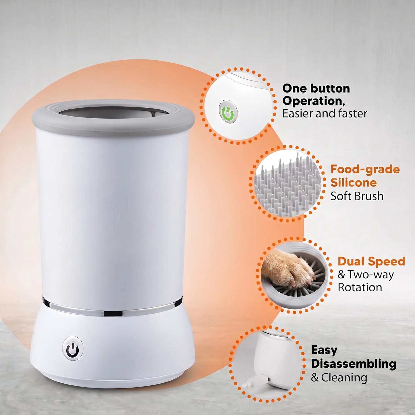 Electric Pet Paw Cleaner Cup