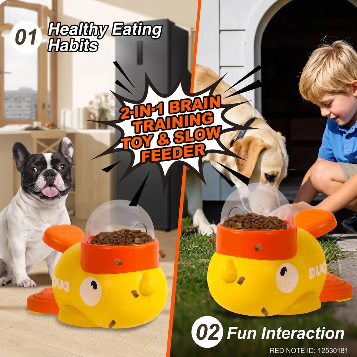 2-in-1 Brain Training Pet Puzzle Feeder