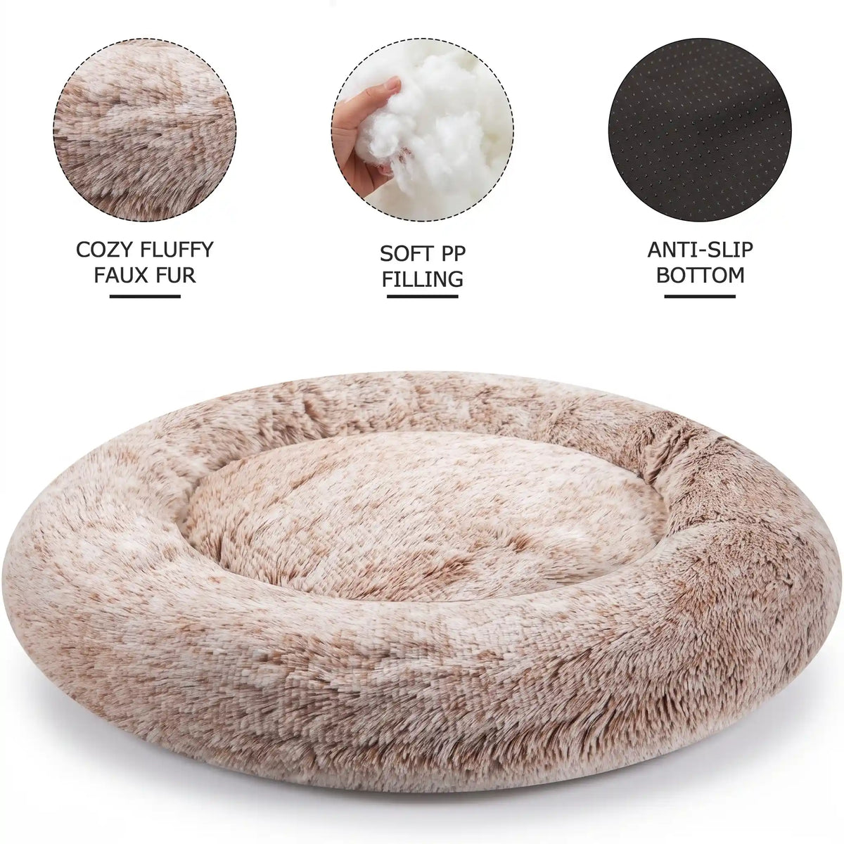Anti-Anxiety Fluffy Plush Pet Bed