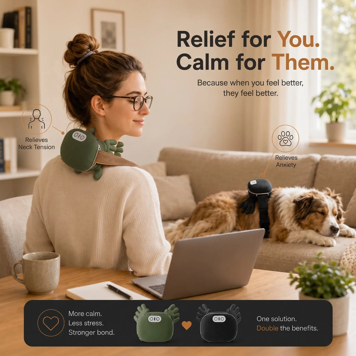 Calming Massager — 4D Kneading Massage for Pets & People