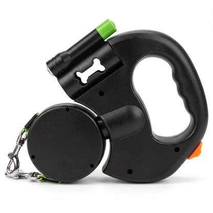 Dual Retractable Dog Leash with Light