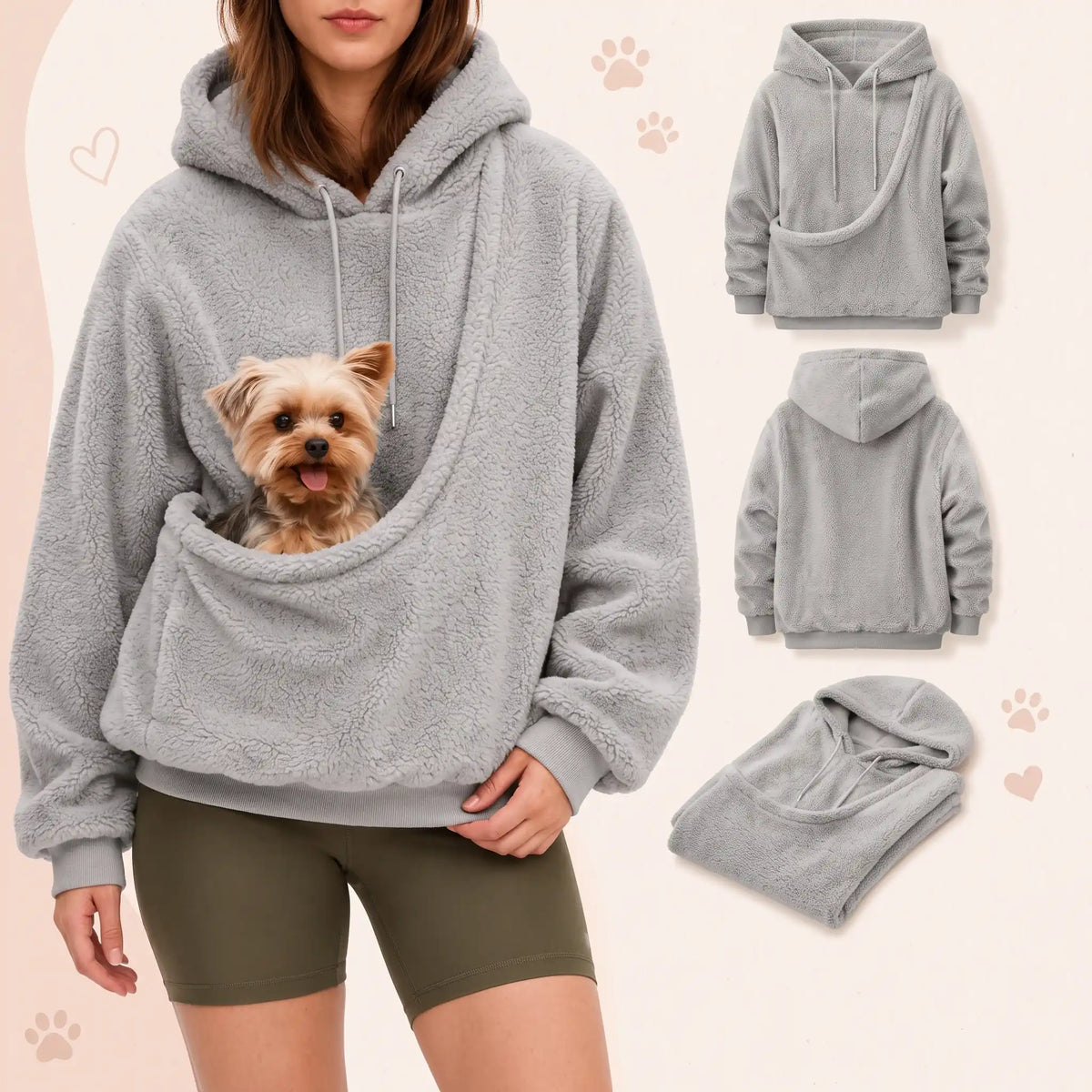 Kangaroo Pouch Pet Carrier Hoodie