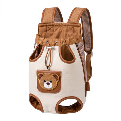 Portable Dog &Cat Carrier Bag-Double Shoulder with Chest Strap