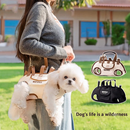 Luxury Leather Pet Carrier Handbag-Stylish Cat & Small Dog Bag