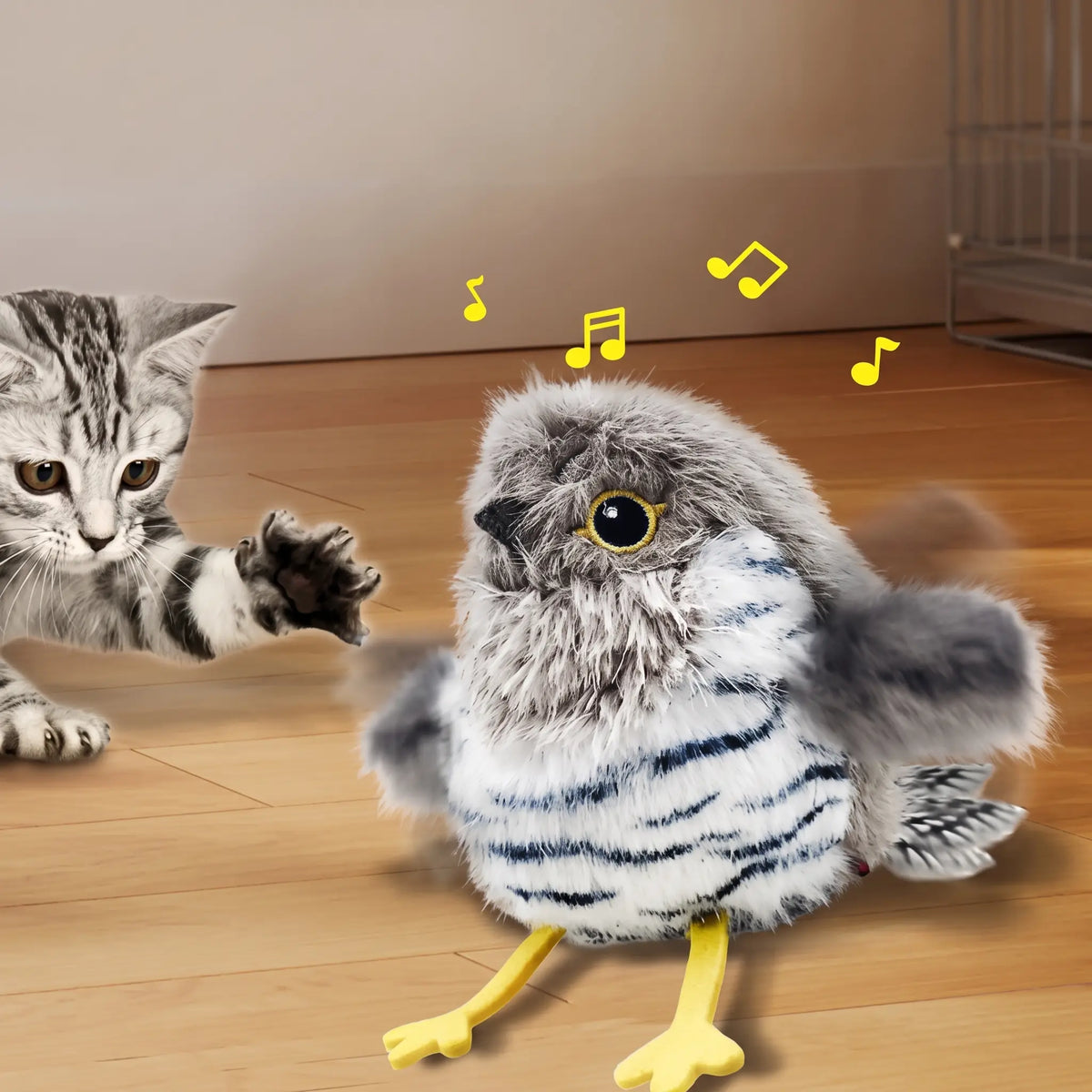 Interactive Flapping Wing Plush Pet Toy
