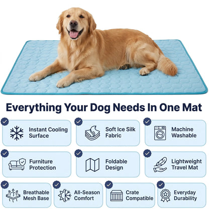 Pet Cooling Mat – Summer Ice Silk Pad