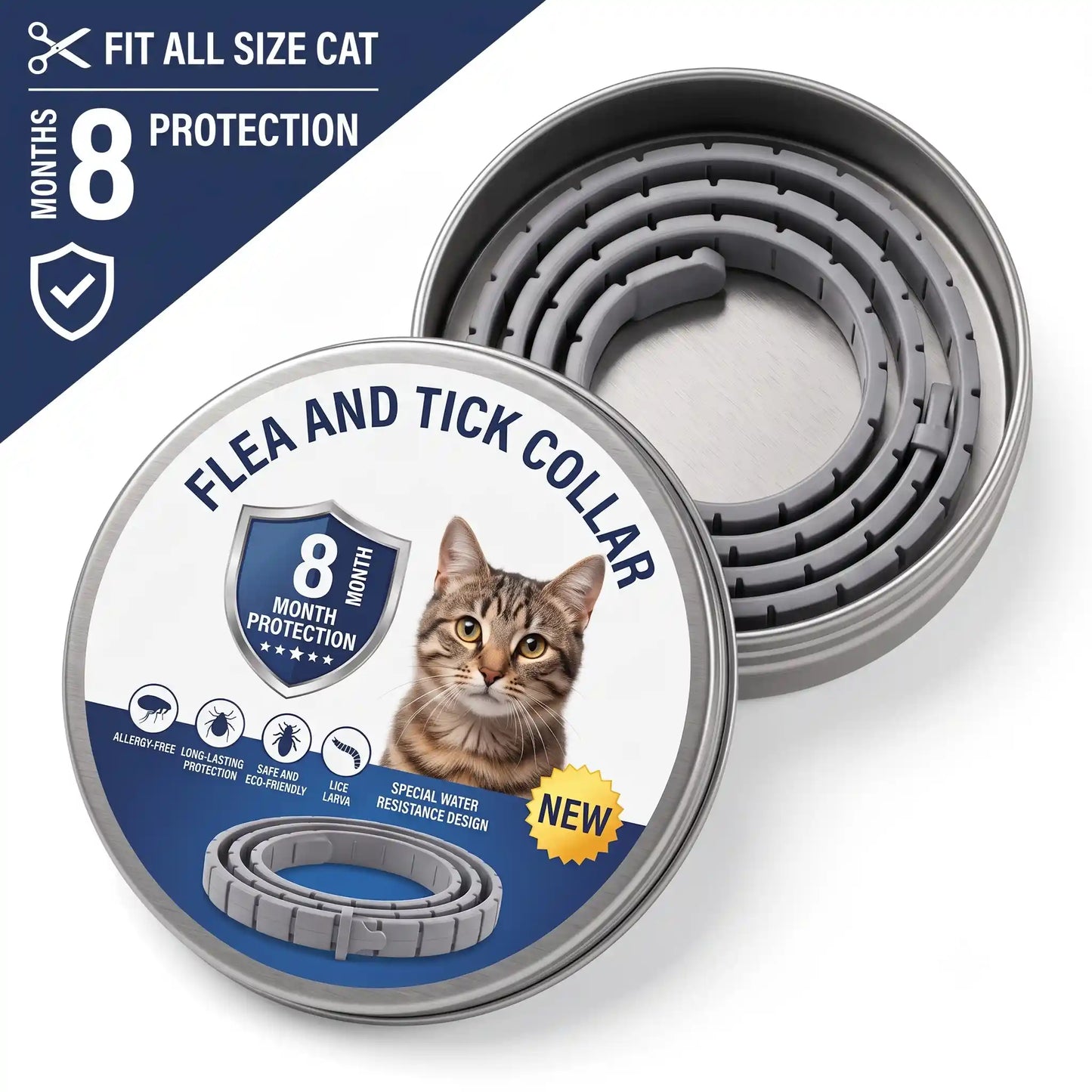 Flea & Tick Collar for Dogs & Cats – 8 Month Protection | Vovixy