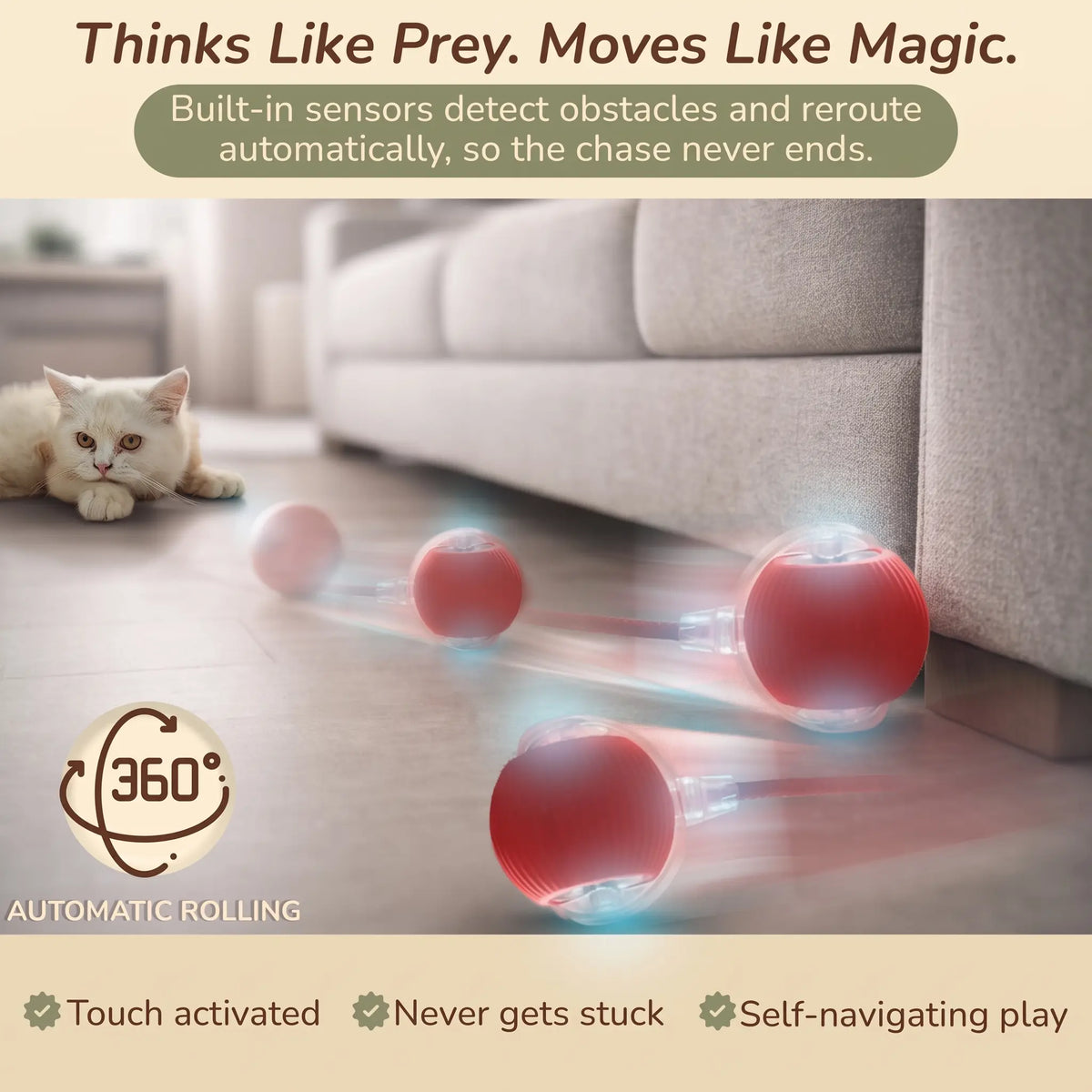 Interactive Smart Rolling Pet Ball