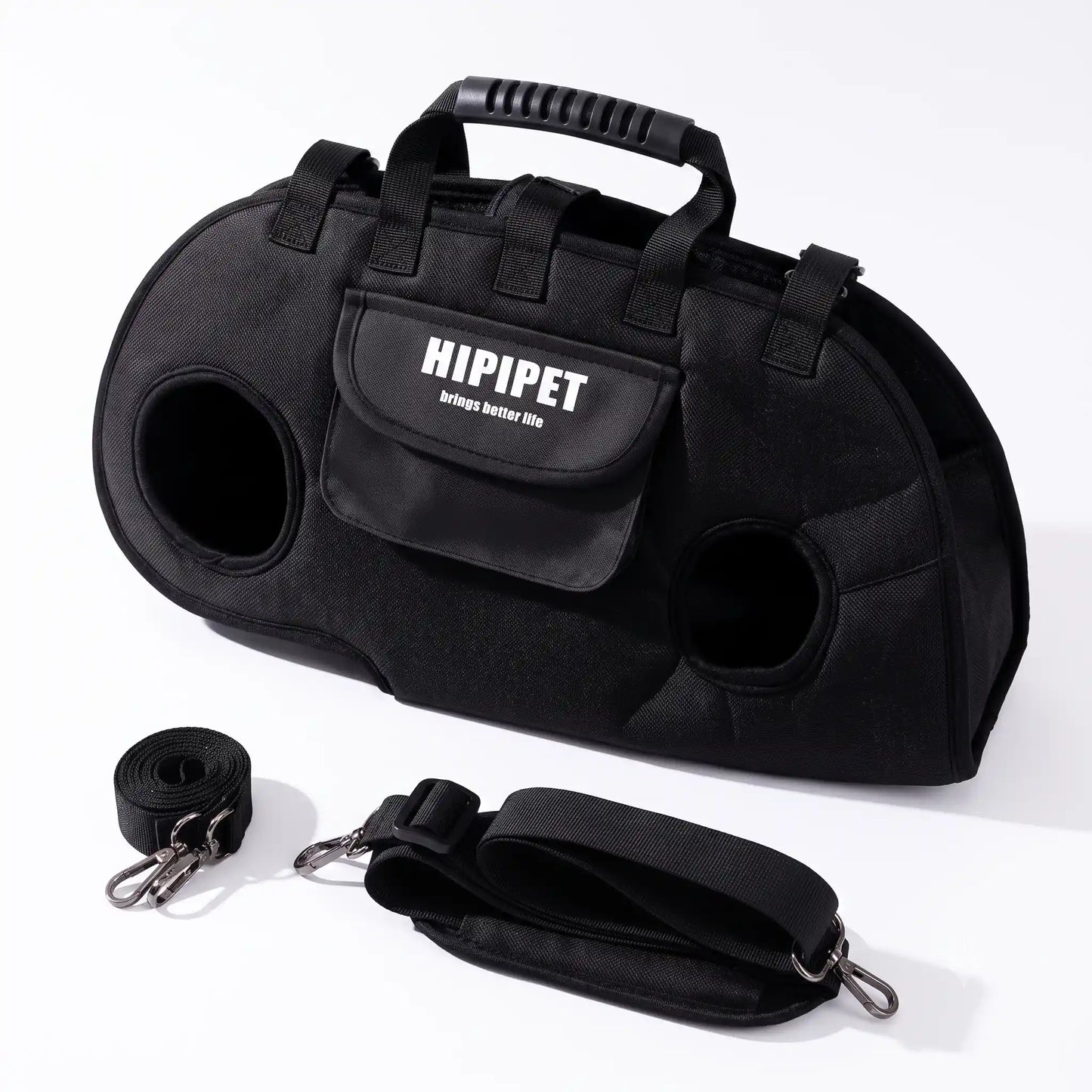 Luxury Leather Pet Carrier Handbag-Stylish Cat & Small Dog Bag