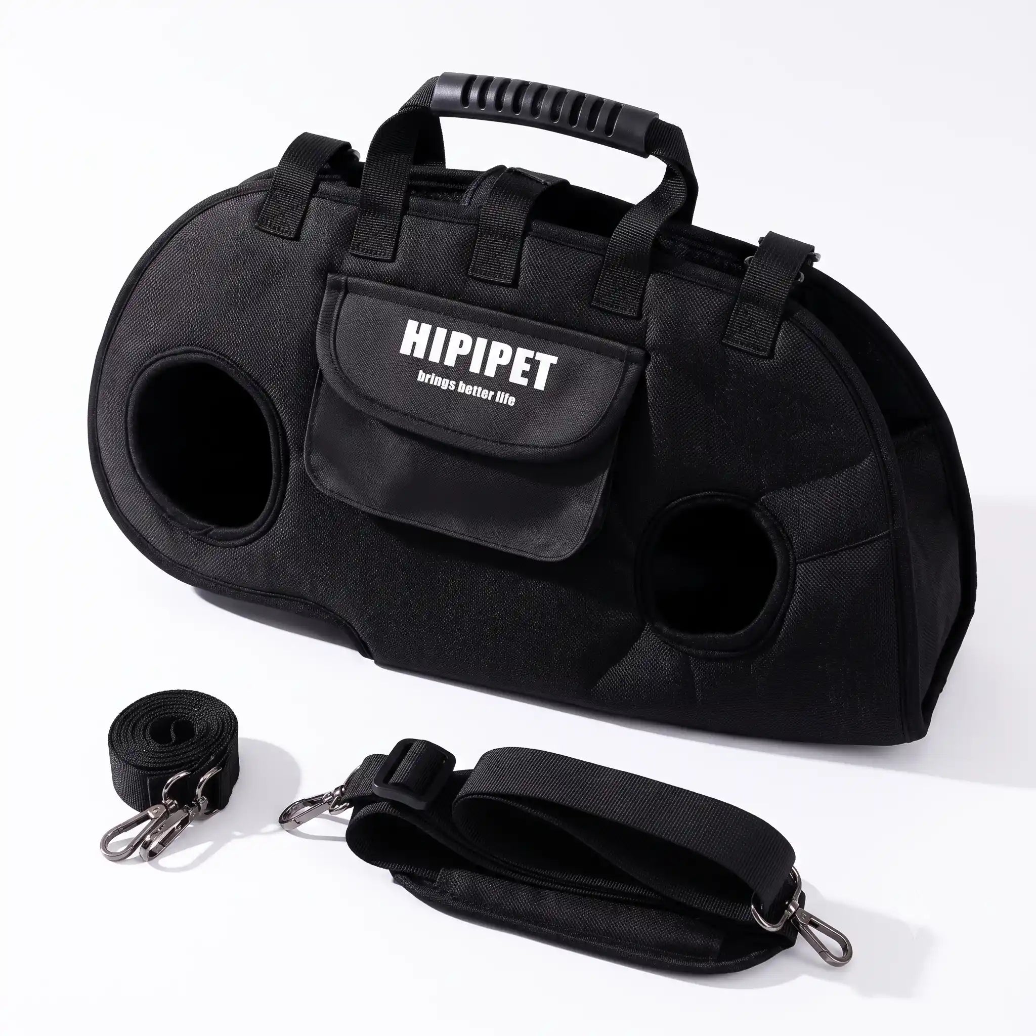 Luxury Leather Pet Carrier Handbag-Stylish Cat & Small Dog Bag