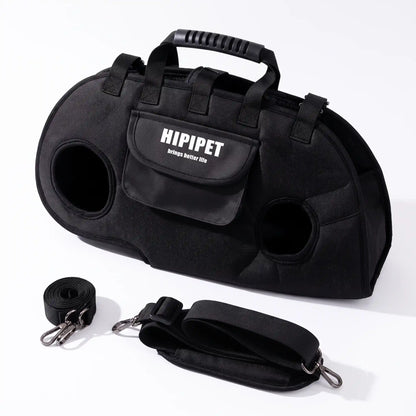Luxury Leather Pet Carrier Handbag-Stylish Cat & Small Dog Bag