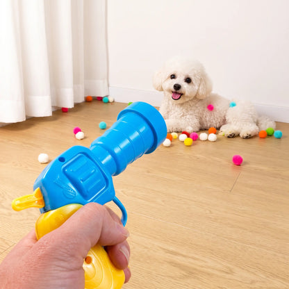Interactive Plush Ball Launcher Pet Toy