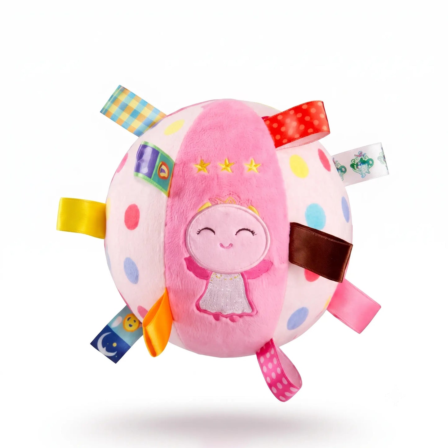 Squeaky Plush Dog Toy Ball - Ringing Bell Chew Toy for Dogs
