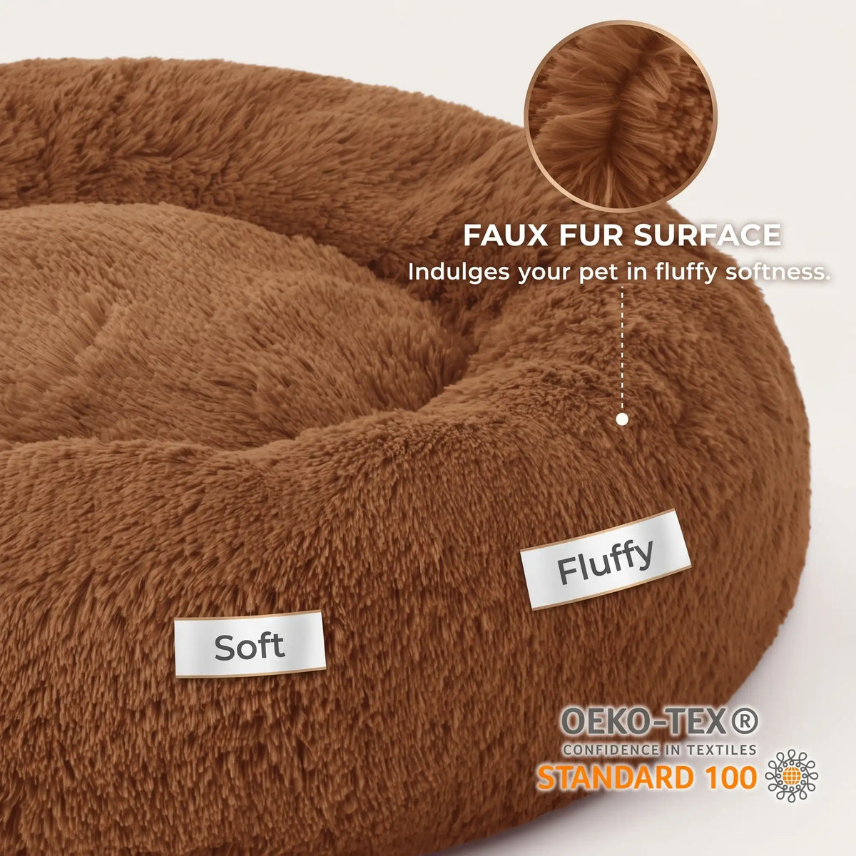 Anti-Anxiety Fluffy Plush Pet Bed
