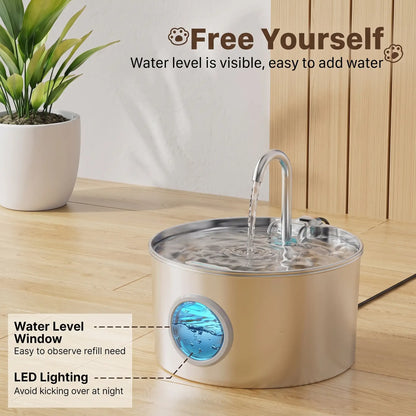 Auto-Filtering Pet Water Fountain