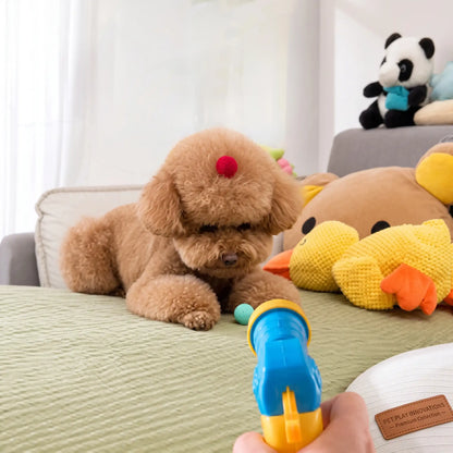 Interactive Plush Ball Launcher Pet Toy