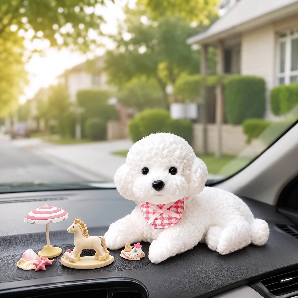 Realistic Bobblehead Dog Car Decor
