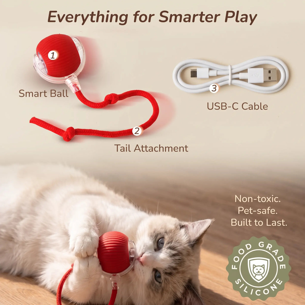 Interactive Smart Rolling Pet Ball