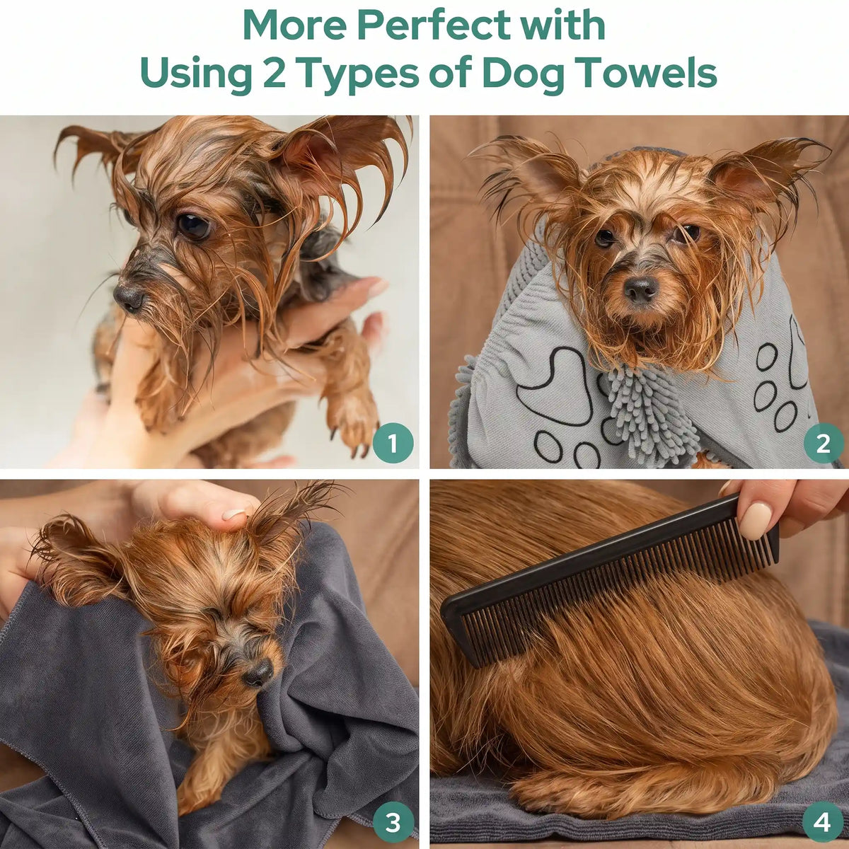 Pet Absorbent Bath Towel Glove