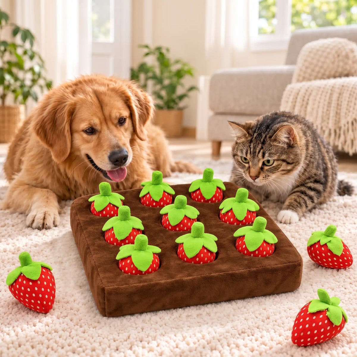 Plush Fruit Chew Toy Set