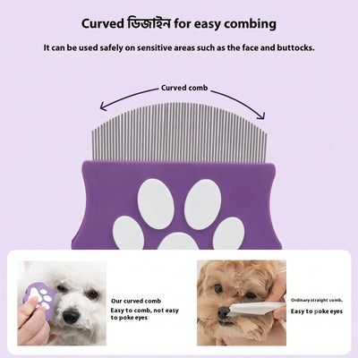 Pet Grooming Comb - Mini Facial Hair Removal for Dogs & Cats