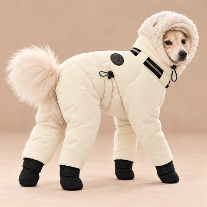Hooded Four-Leg Winter Dog Coat