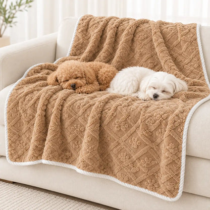 Waterproof Plush Dog and Cat Blanket