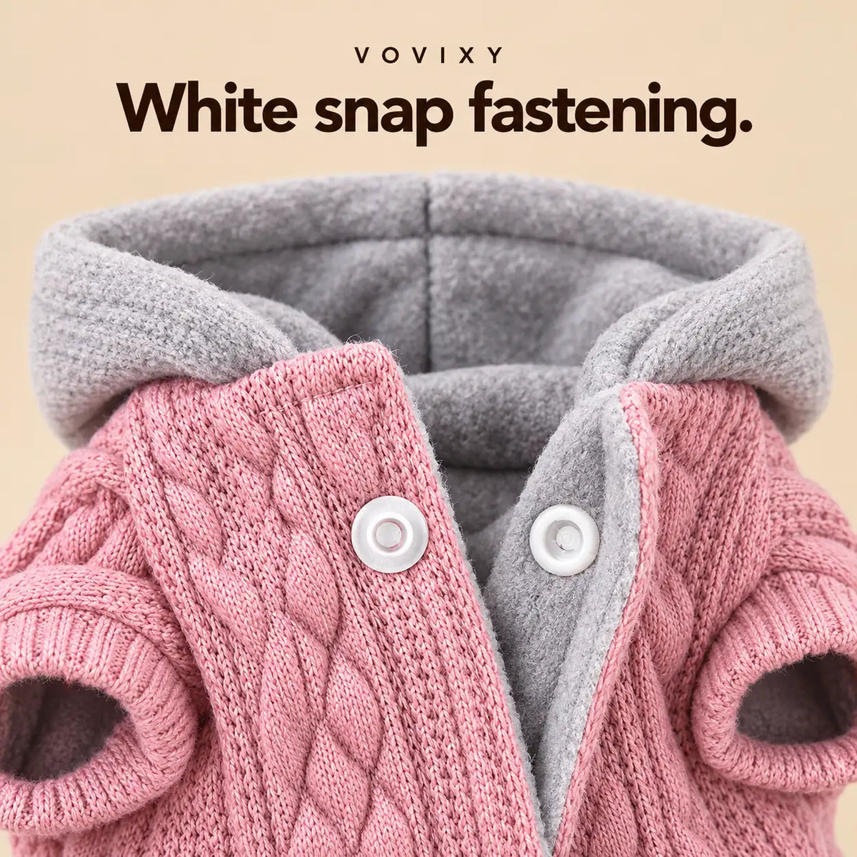 Hooded Cable Knit Winter Dog Sweater