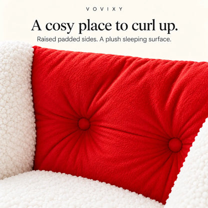 Plush Christmas Sleigh Pet Sofa Bed