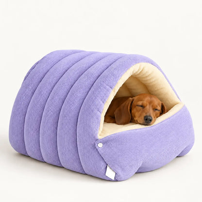 Washable Corduroy Pet Cave Bed