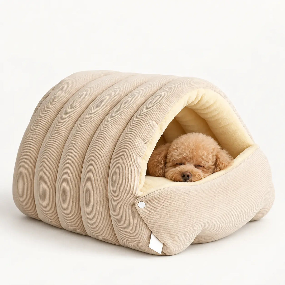 Washable Corduroy Pet Cave Bed