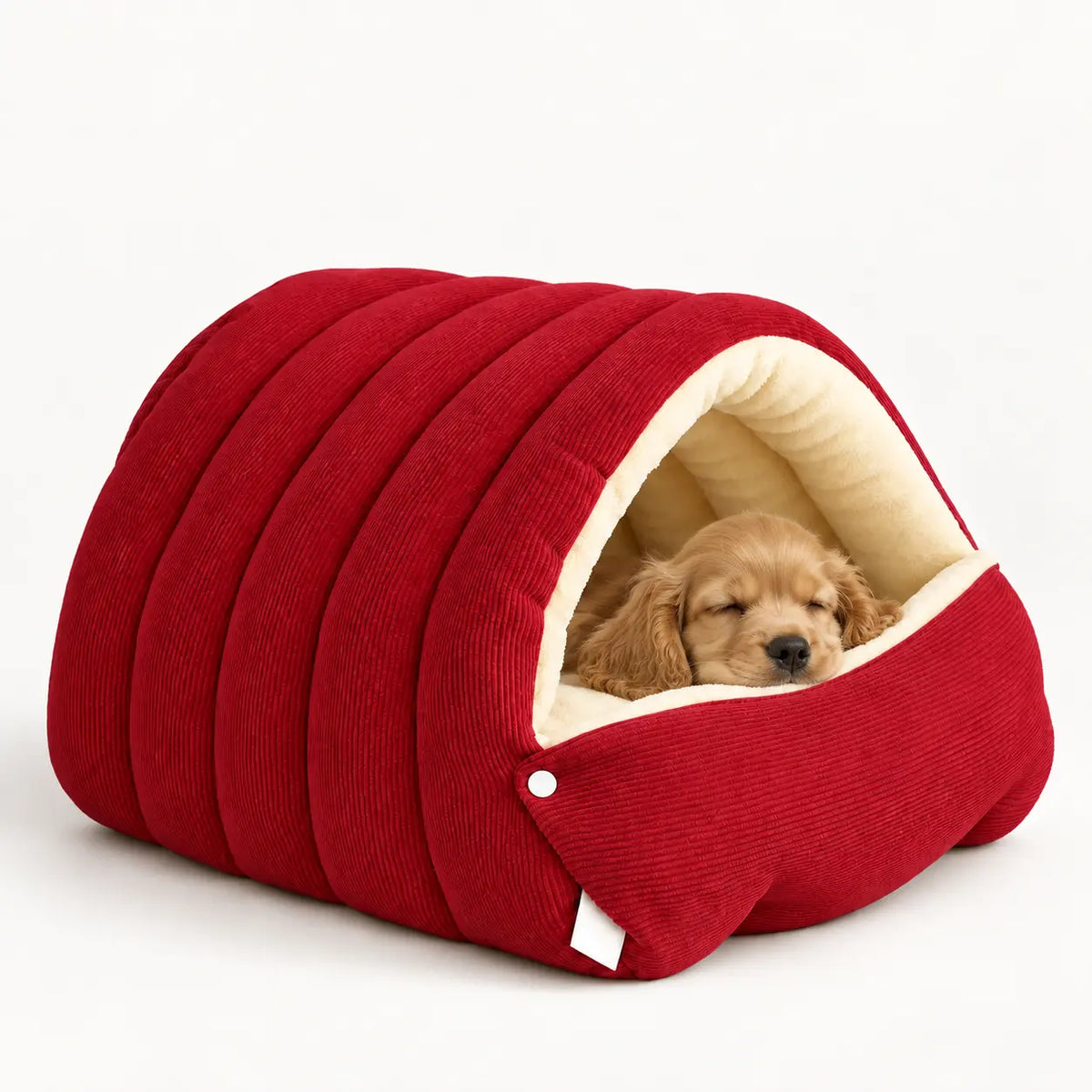 Washable Corduroy Pet Cave Bed