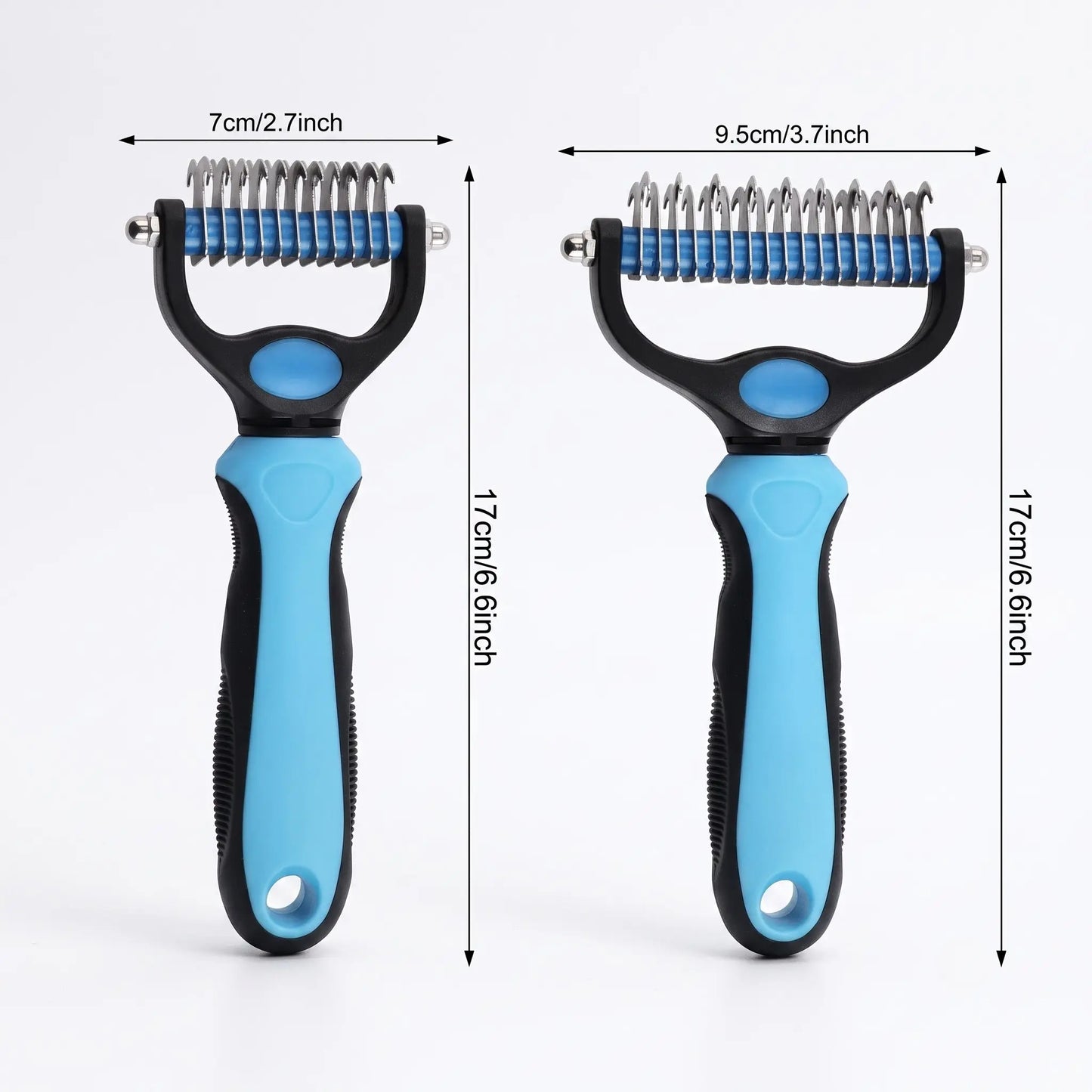 Double-Sided Dematting Rake for Dogs & Cats